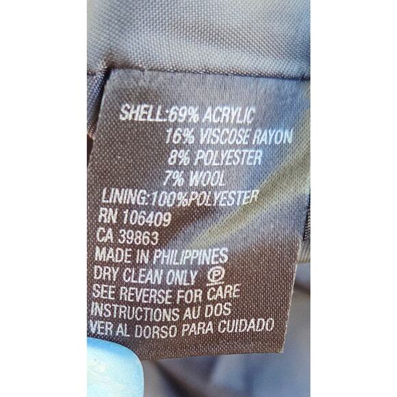 Tahari by Arthur Levine Tweed Faux Fur Trim Jacket Black & White Sz 10 - Picture 9 of 9